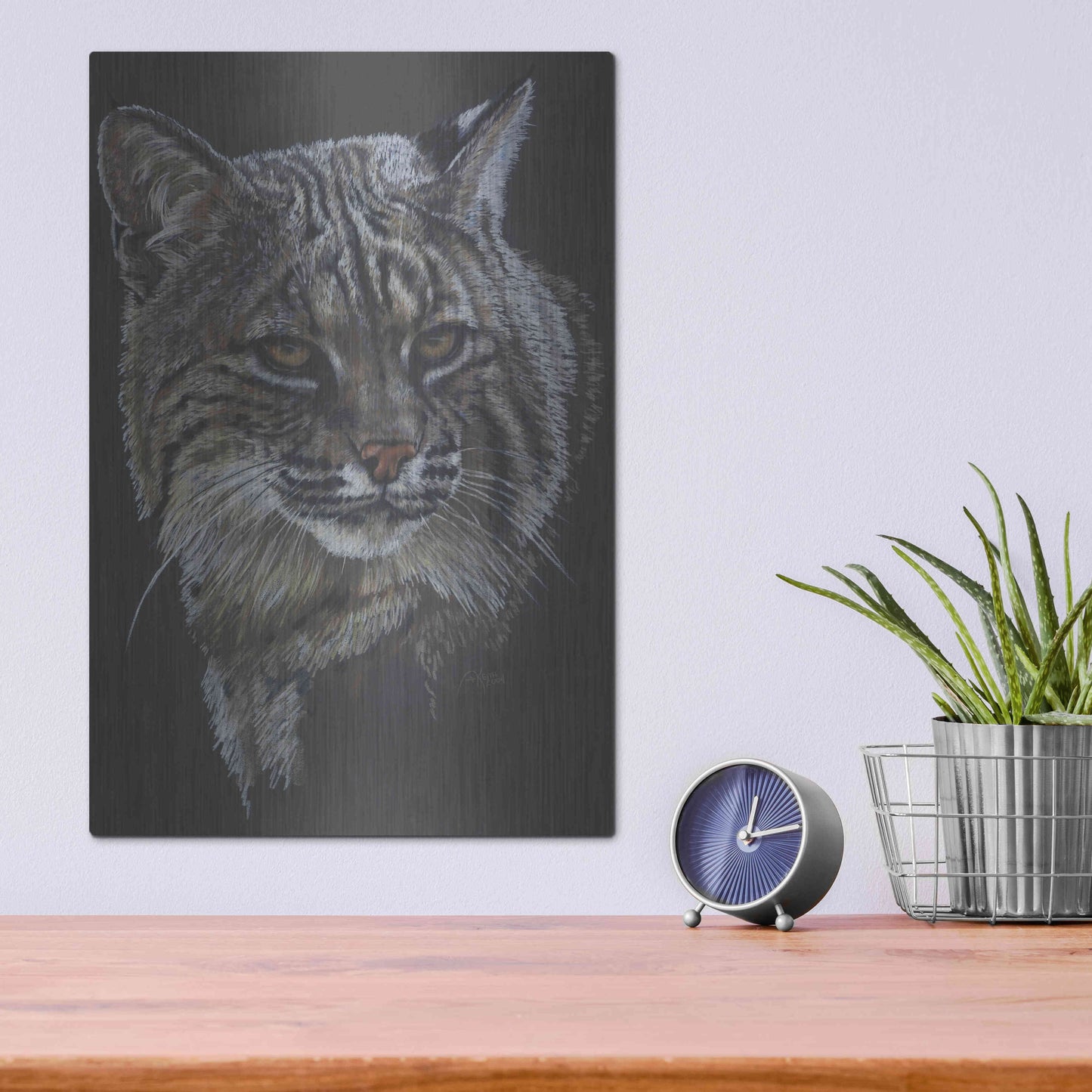 Luxe Metal Art 'Elfin' by Barbara Keith, Metal Wall Art,12x16