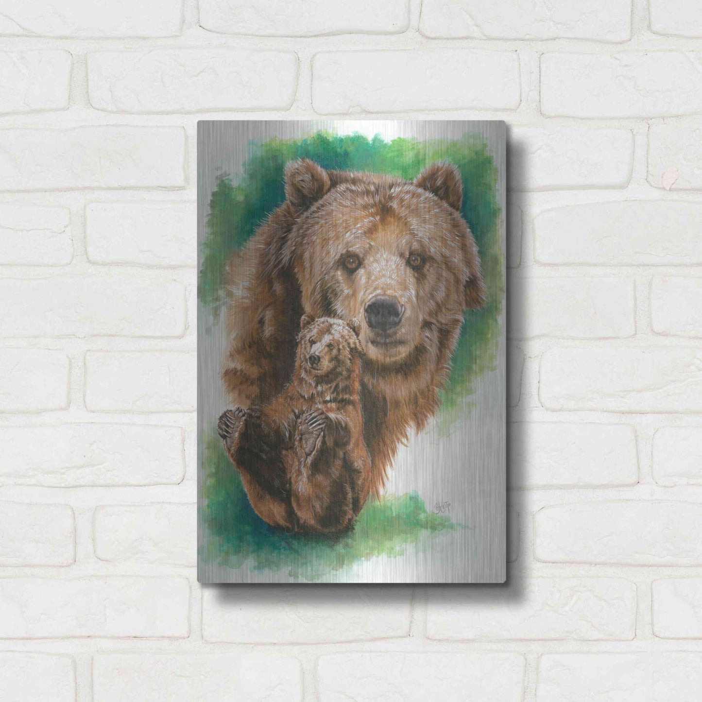 Luxe Metal Art 'Brawny' by Barbara Keith, Metal Wall Art,12x16