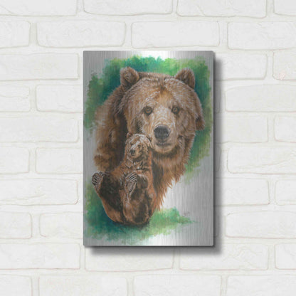 Luxe Metal Art 'Brawny' by Barbara Keith, Metal Wall Art,12x16