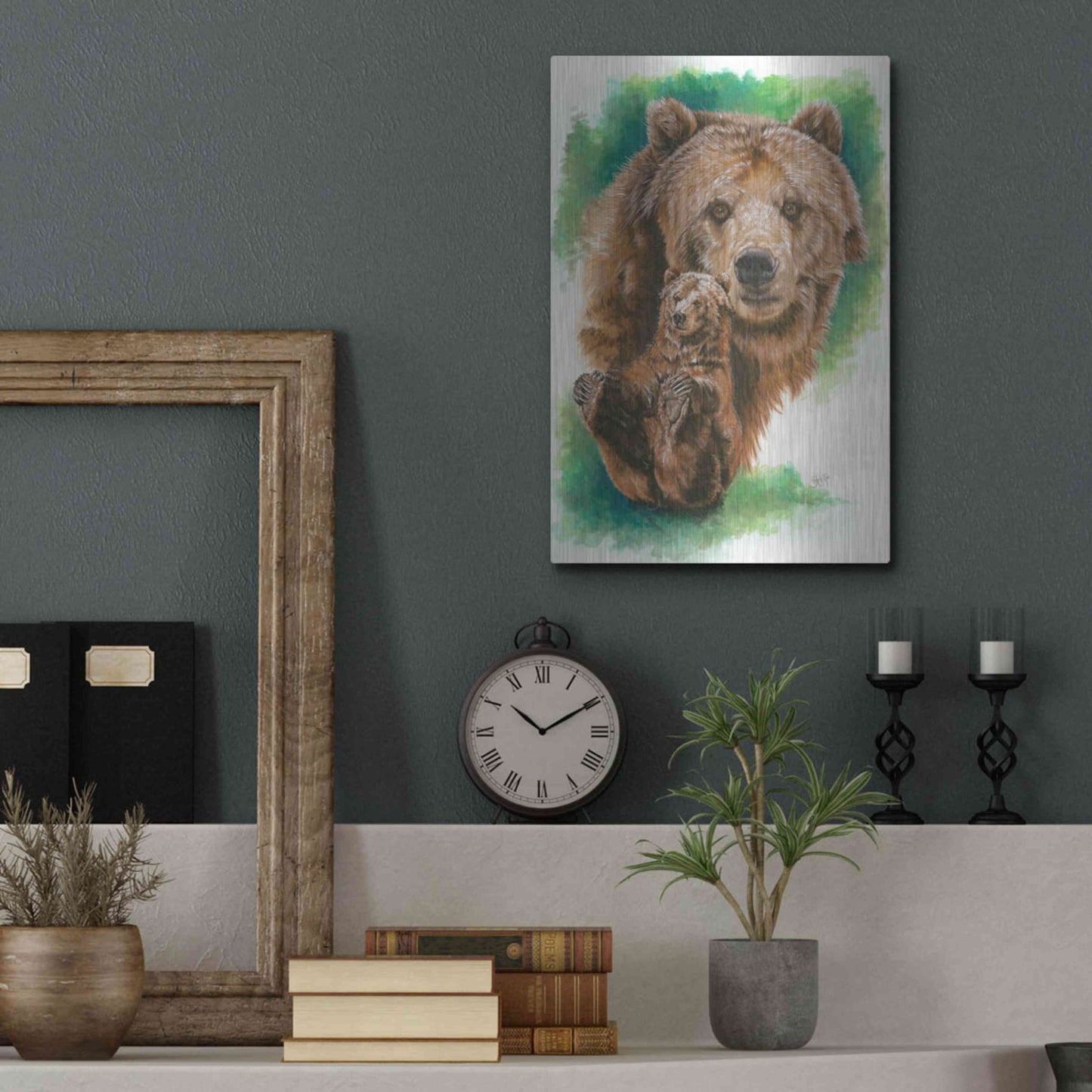 Luxe Metal Art 'Brawny' by Barbara Keith, Metal Wall Art,12x16