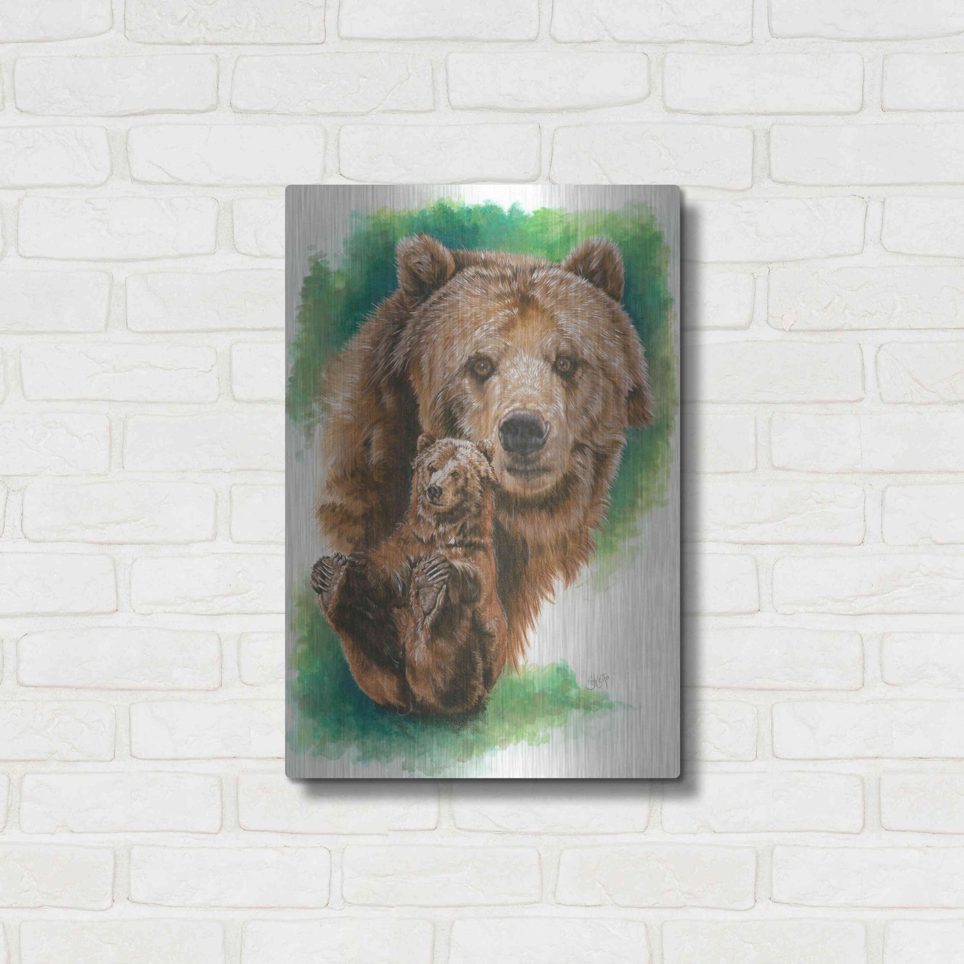 Luxe Metal Art 'Brawny' by Barbara Keith, Metal Wall Art,16x24