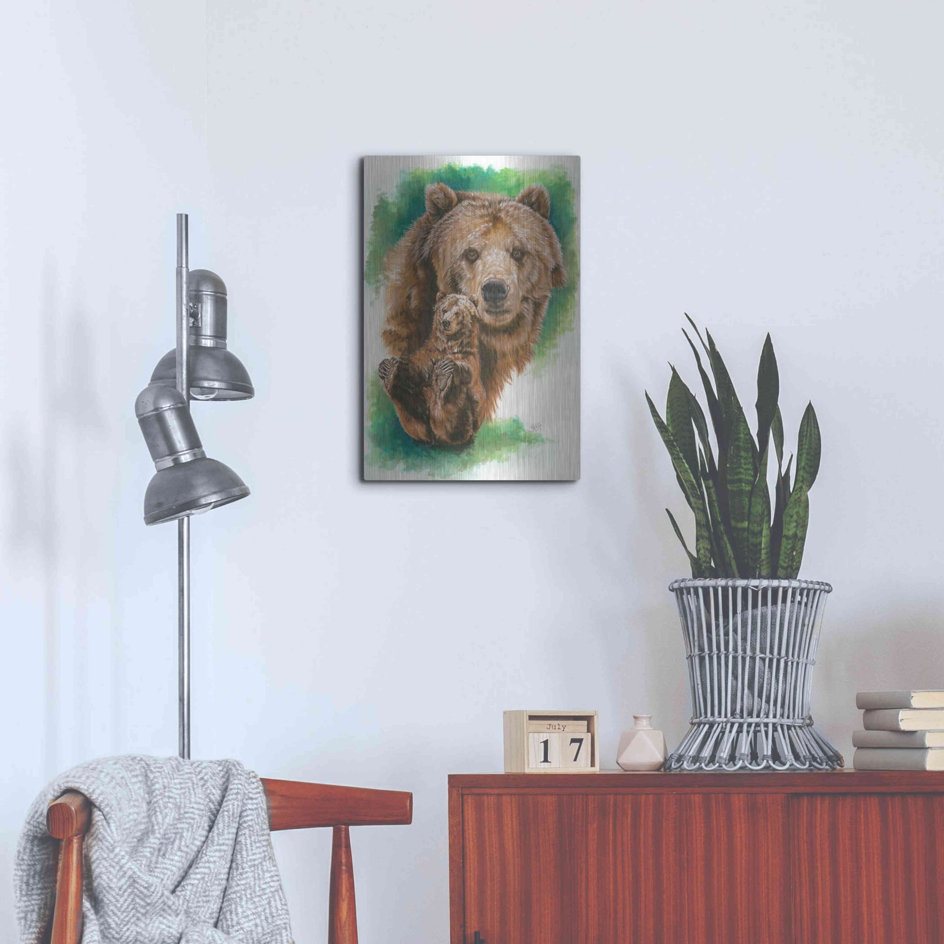 Luxe Metal Art 'Brawny' by Barbara Keith, Metal Wall Art,16x24