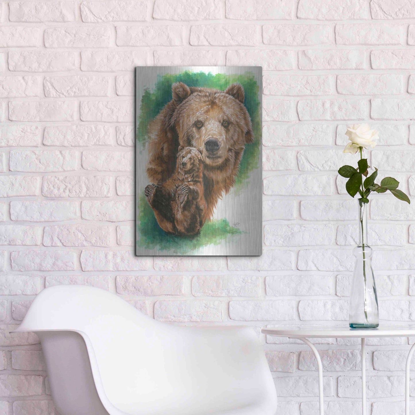 Luxe Metal Art 'Brawny' by Barbara Keith, Metal Wall Art,16x24