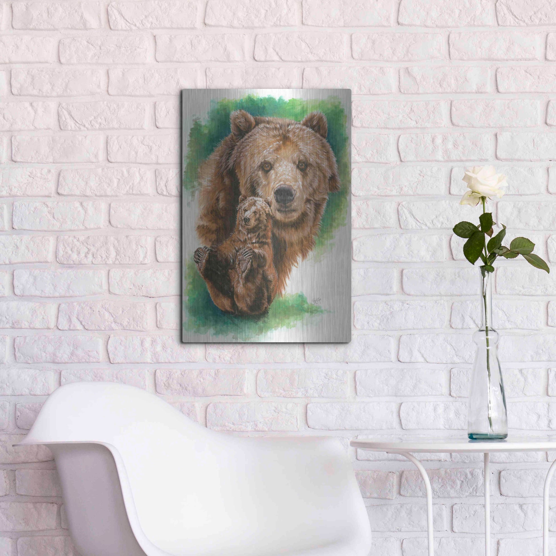 Luxe Metal Art 'Brawny' by Barbara Keith, Metal Wall Art,16x24