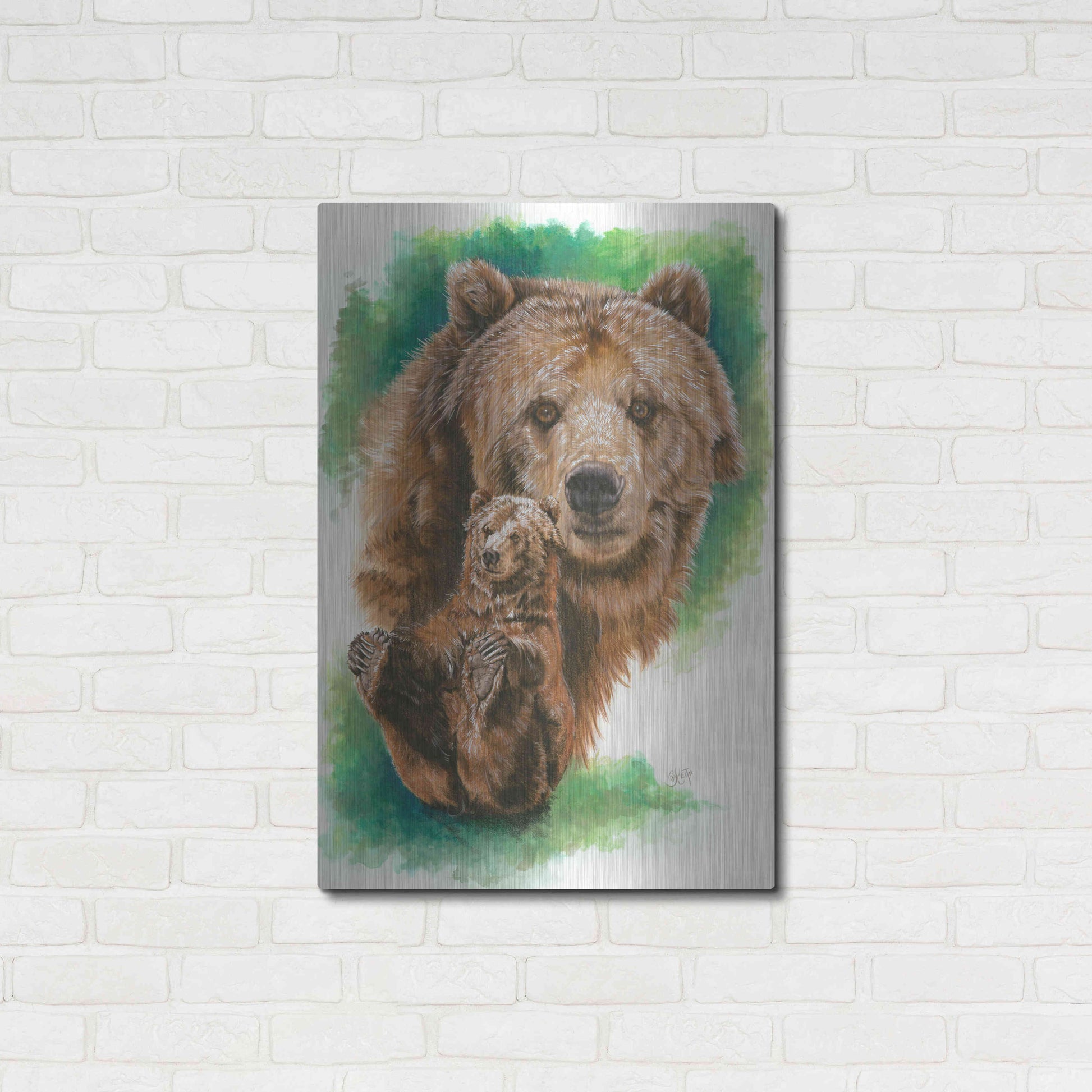 Luxe Metal Art 'Brawny' by Barbara Keith, Metal Wall Art,24x36