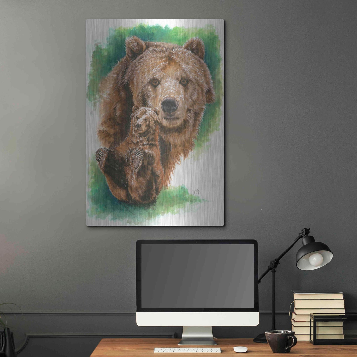 Luxe Metal Art 'Brawny' by Barbara Keith, Metal Wall Art,24x36