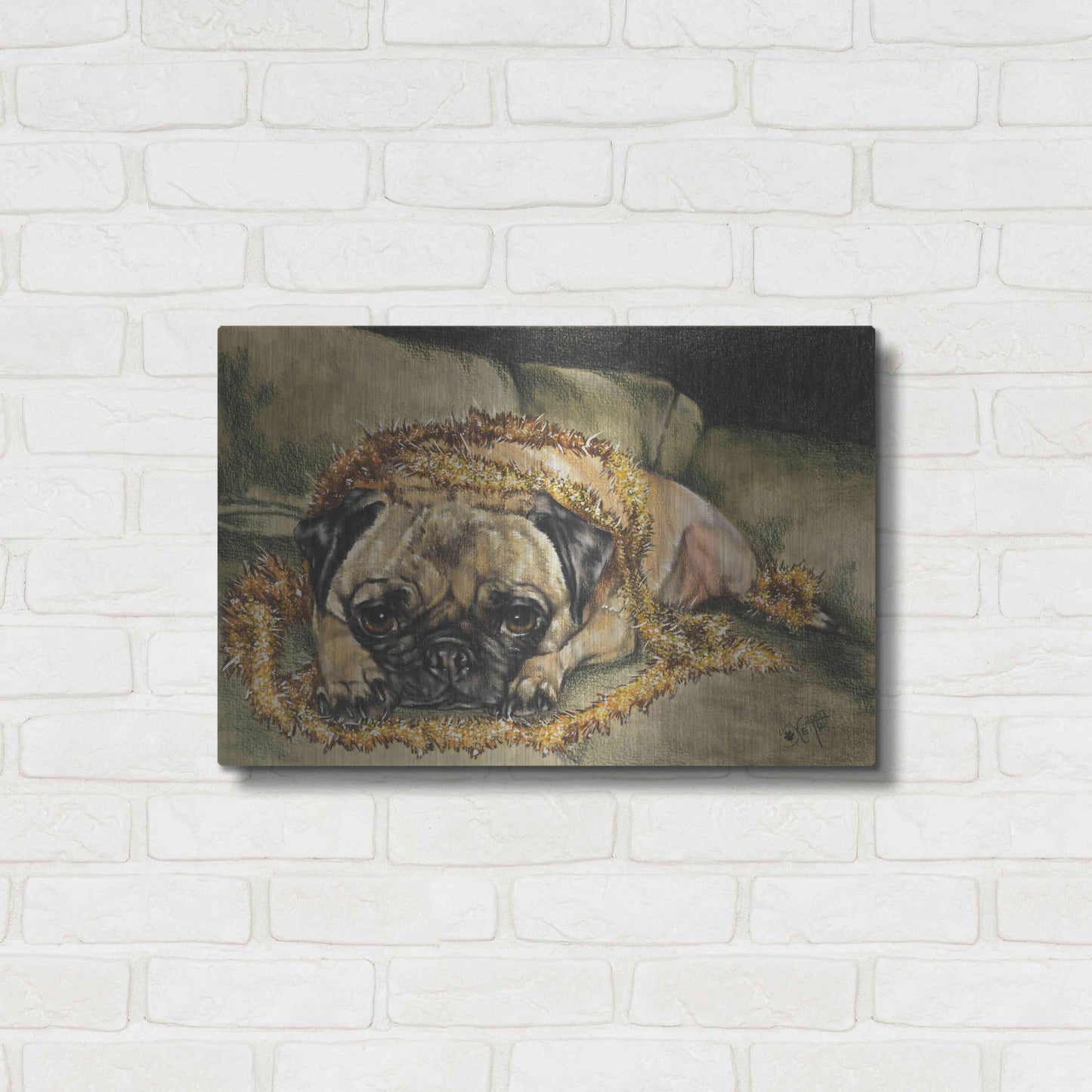 Luxe Metal Art 'Just Wanted To Help' by Barbara Keith, Metal Wall Art,24x16