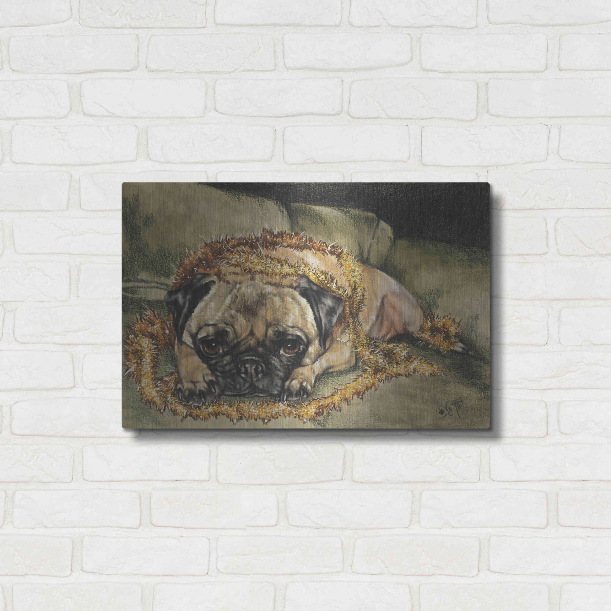 Luxe Metal Art 'Just Wanted To Help' by Barbara Keith, Metal Wall Art,24x16