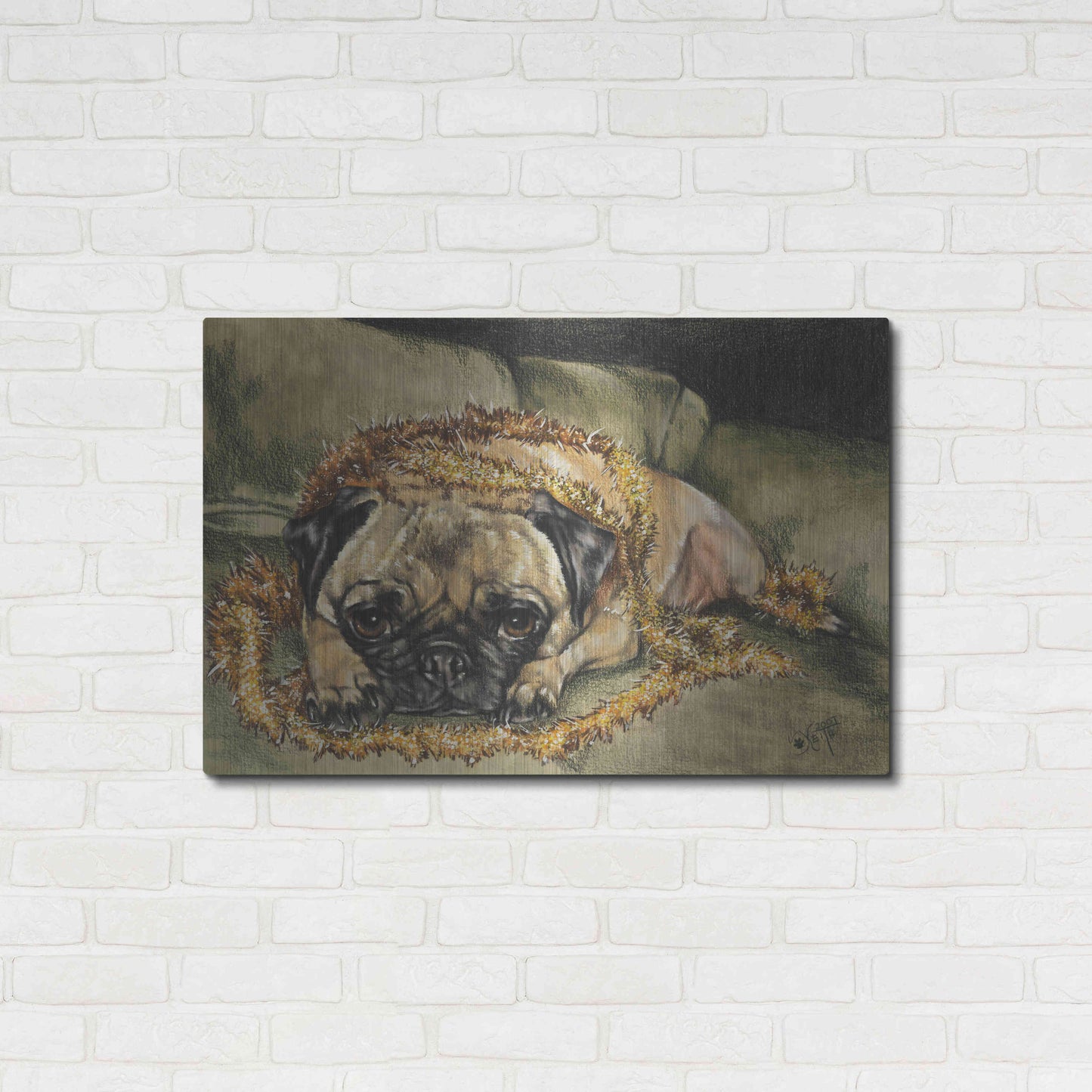 Luxe Metal Art 'Just Wanted To Help' by Barbara Keith, Metal Wall Art,36x24