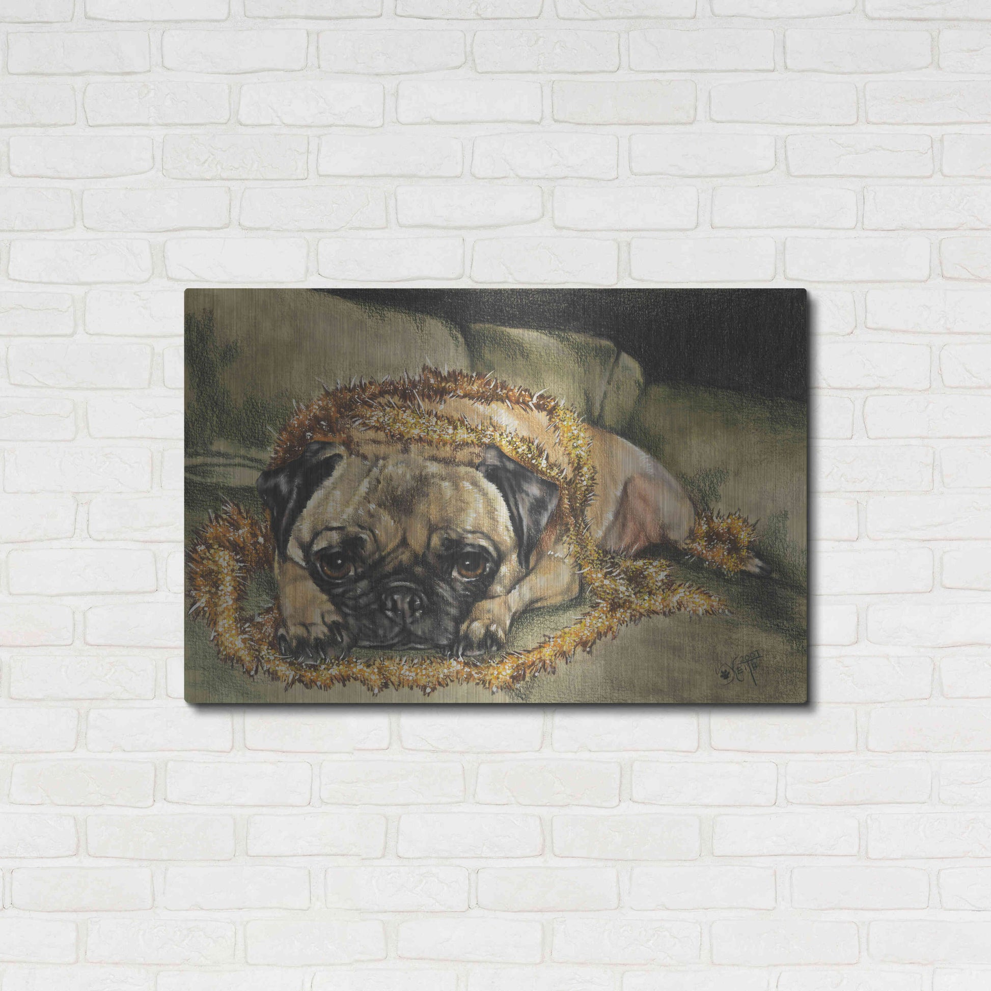 Luxe Metal Art 'Just Wanted To Help' by Barbara Keith, Metal Wall Art,36x24