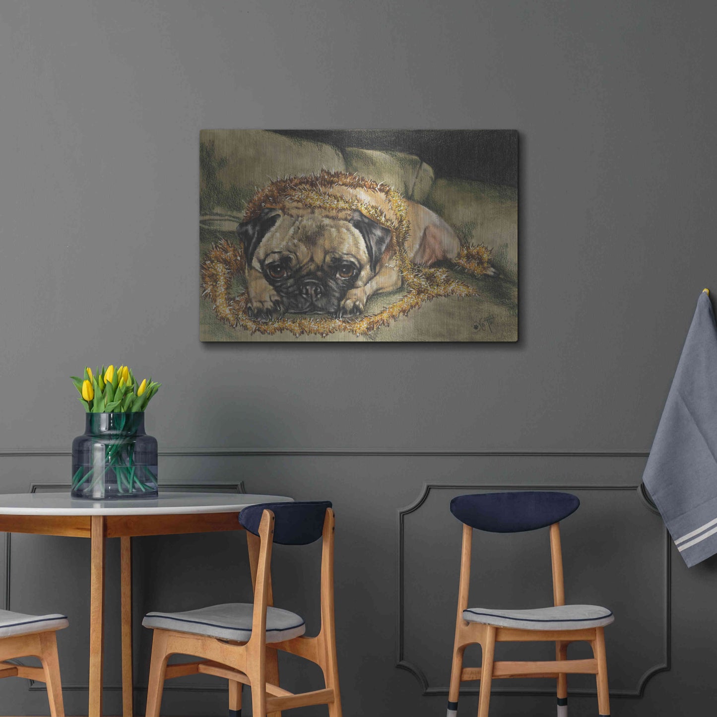 Luxe Metal Art 'Just Wanted To Help' by Barbara Keith, Metal Wall Art,36x24