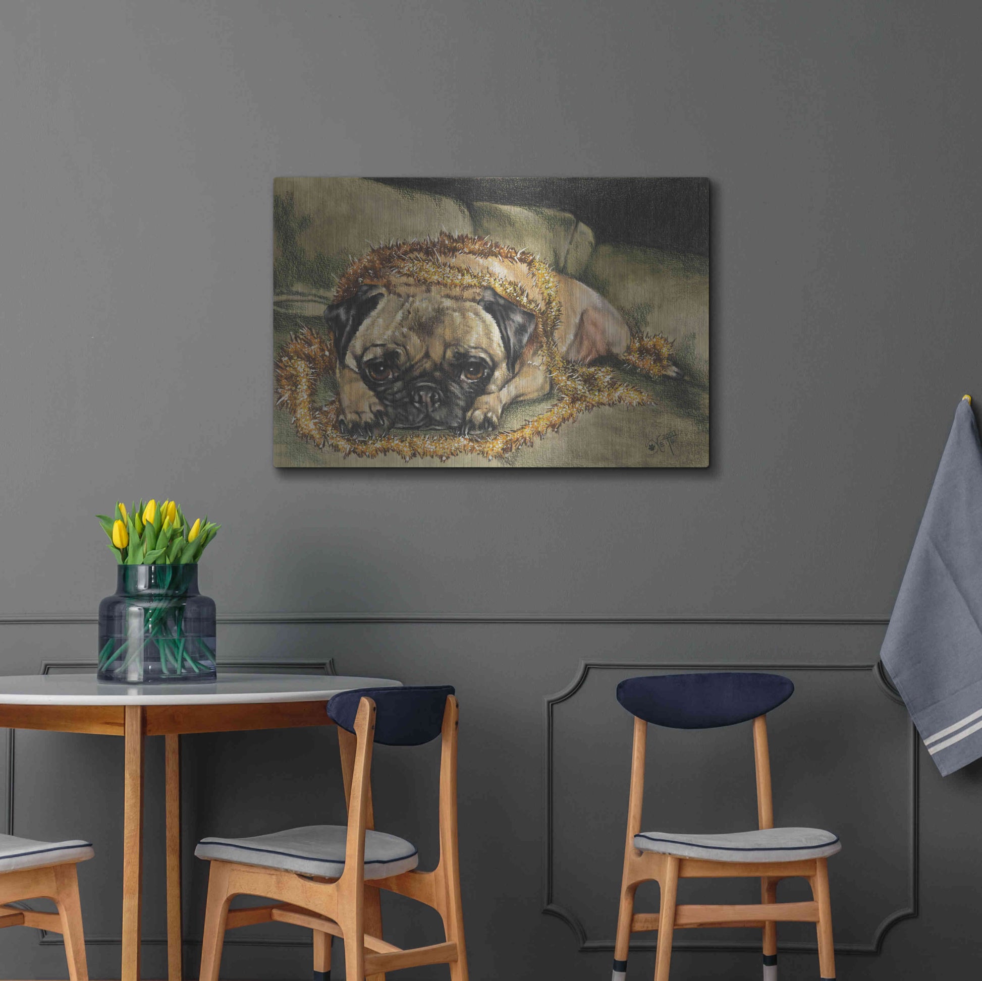 Luxe Metal Art 'Just Wanted To Help' by Barbara Keith, Metal Wall Art,36x24