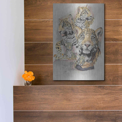 Luxe Metal Art 'Jaguars' by Barbara Keith, Metal Wall Art,12x16