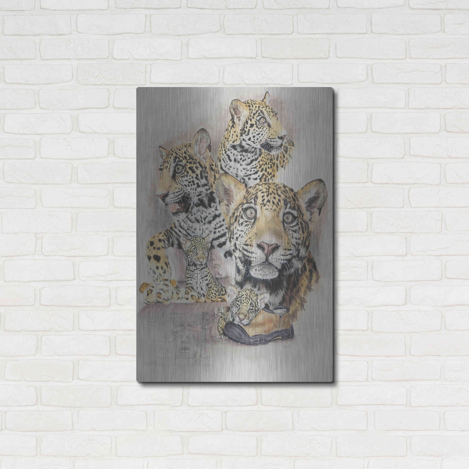 Luxe Metal Art 'Jaguars' by Barbara Keith, Metal Wall Art,24x36