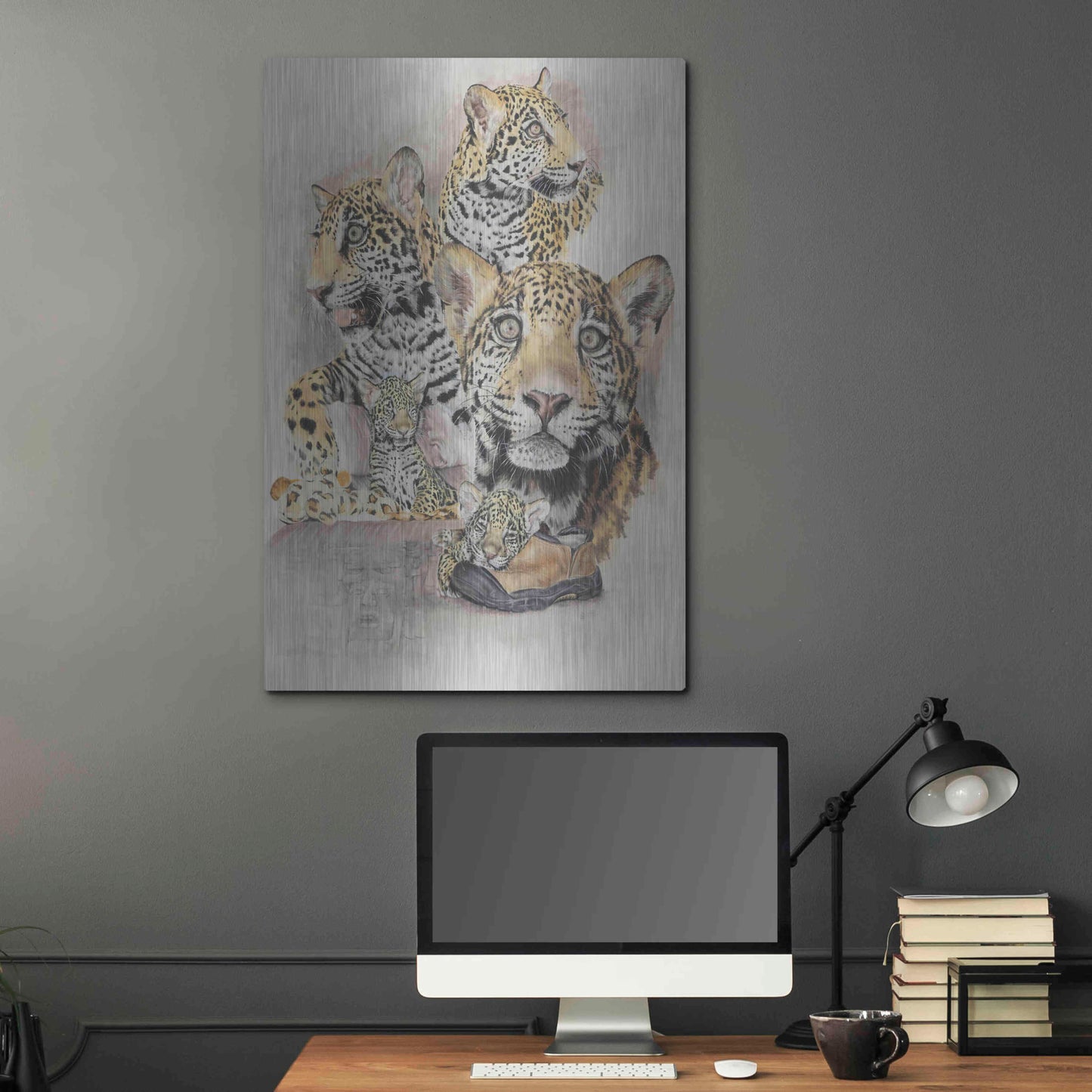 Luxe Metal Art 'Jaguars' by Barbara Keith, Metal Wall Art,24x36