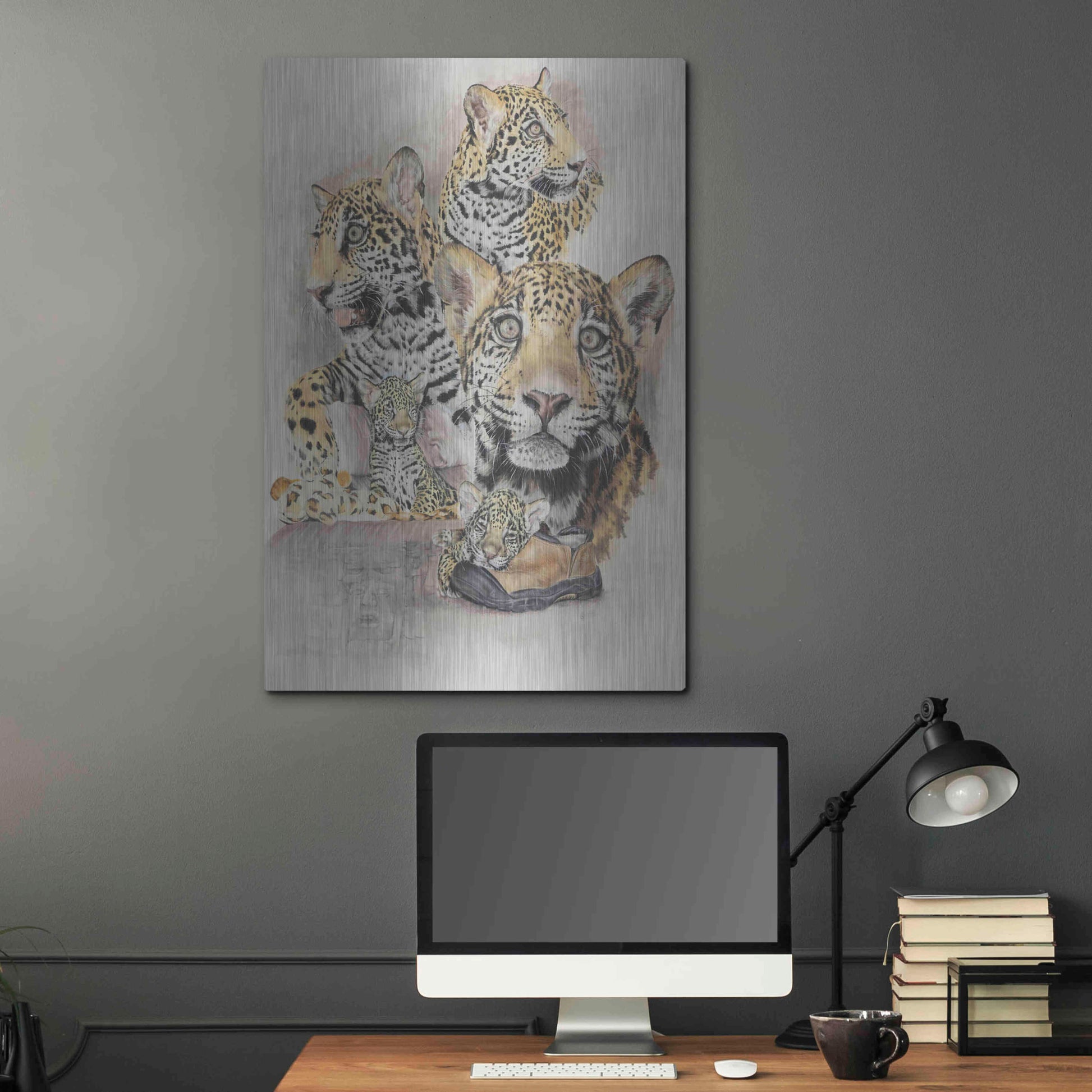Luxe Metal Art 'Jaguars' by Barbara Keith, Metal Wall Art,24x36