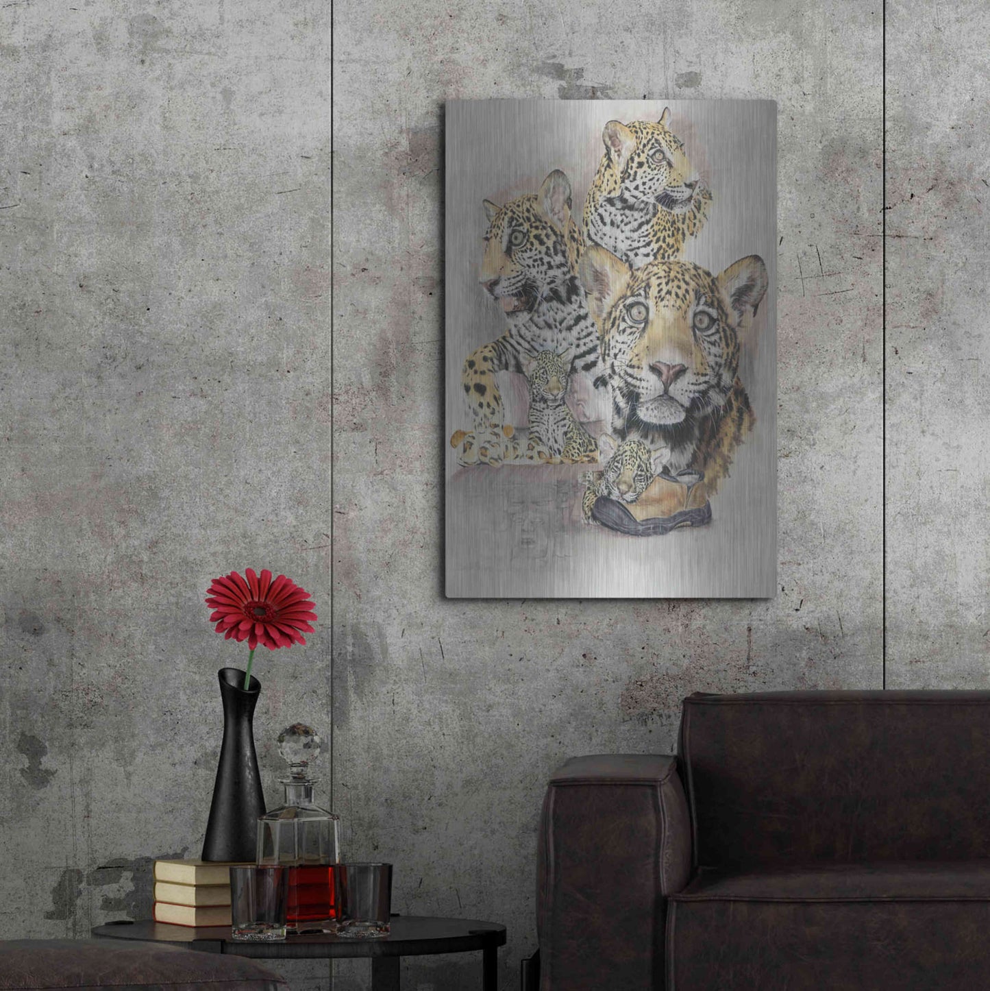 Luxe Metal Art 'Jaguars' by Barbara Keith, Metal Wall Art,24x36