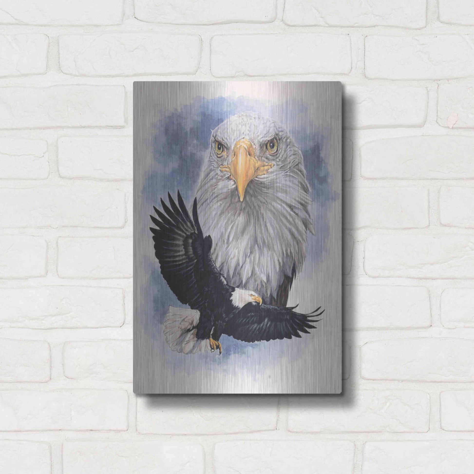 Luxe Metal Art 'Peerless' by Barbara Keith, Metal Wall Art,12x16