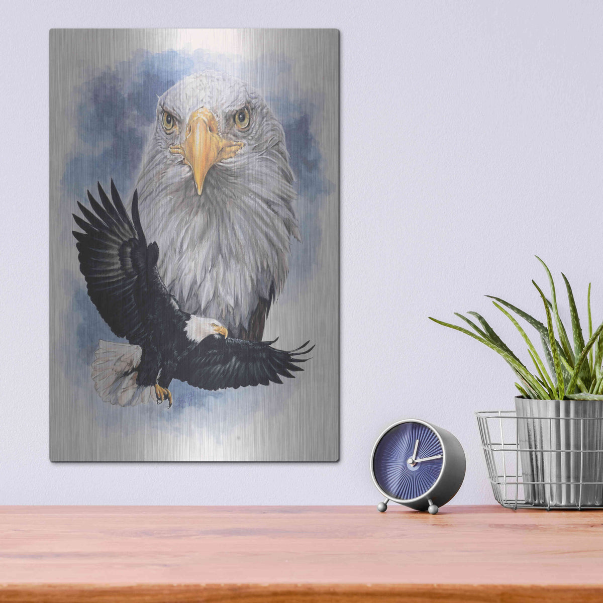 Luxe Metal Art 'Peerless' by Barbara Keith, Metal Wall Art,12x16