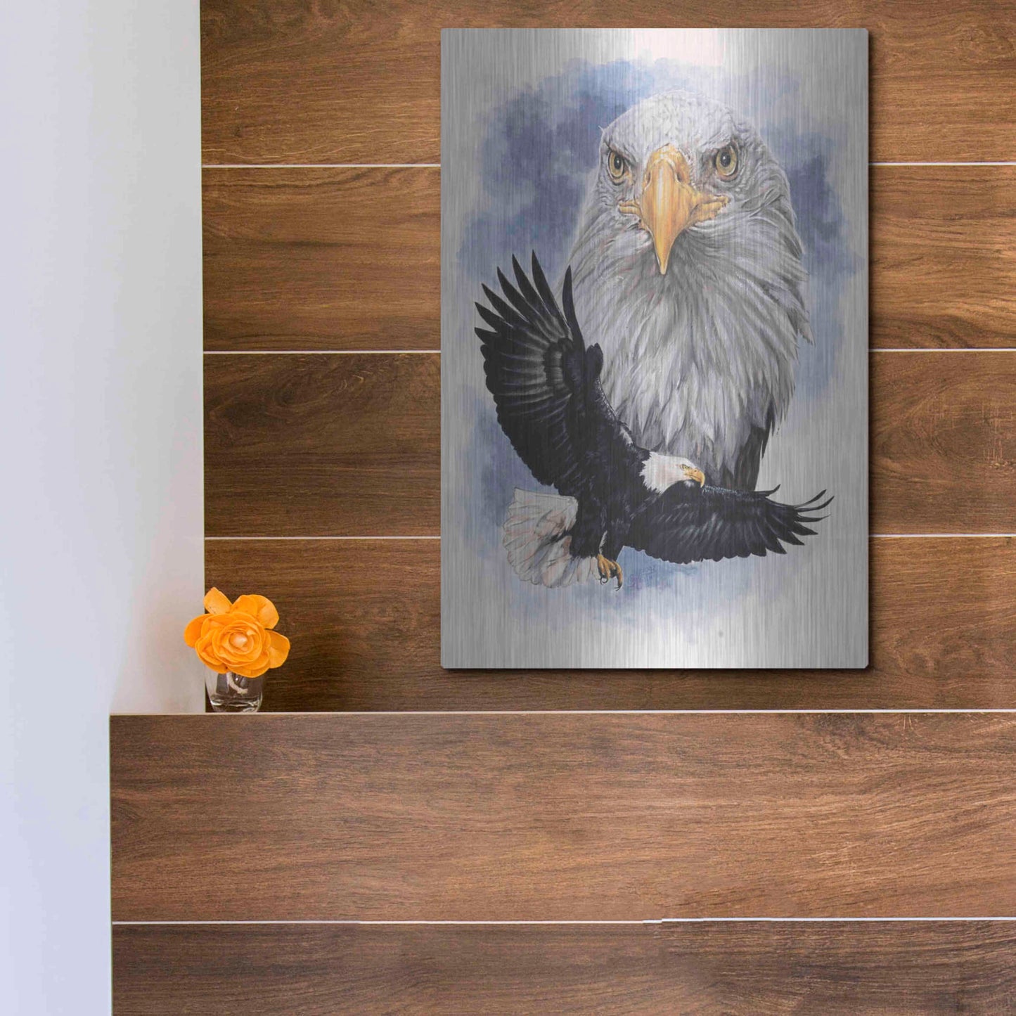 Luxe Metal Art 'Peerless' by Barbara Keith, Metal Wall Art,12x16