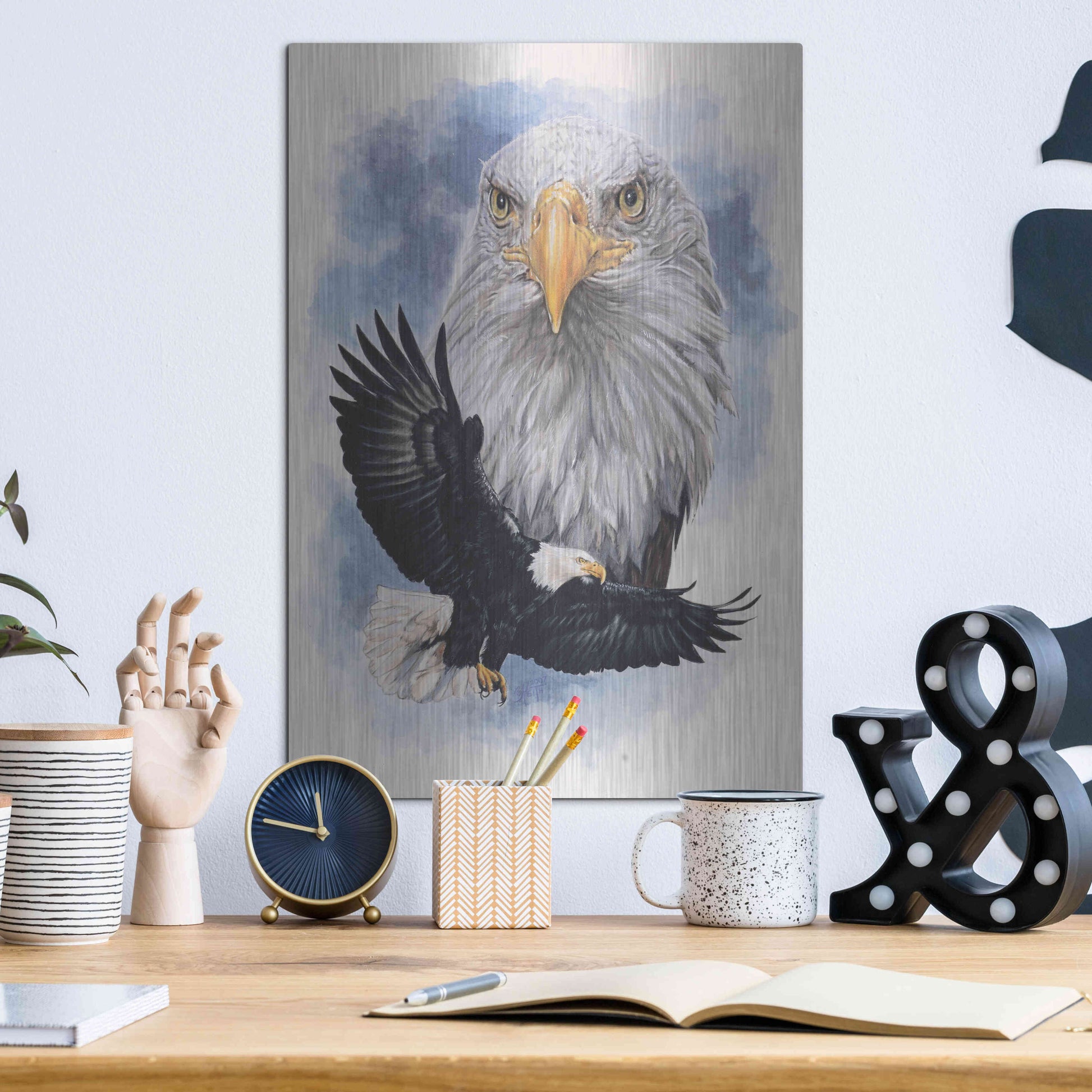 Luxe Metal Art 'Peerless' by Barbara Keith, Metal Wall Art,12x16