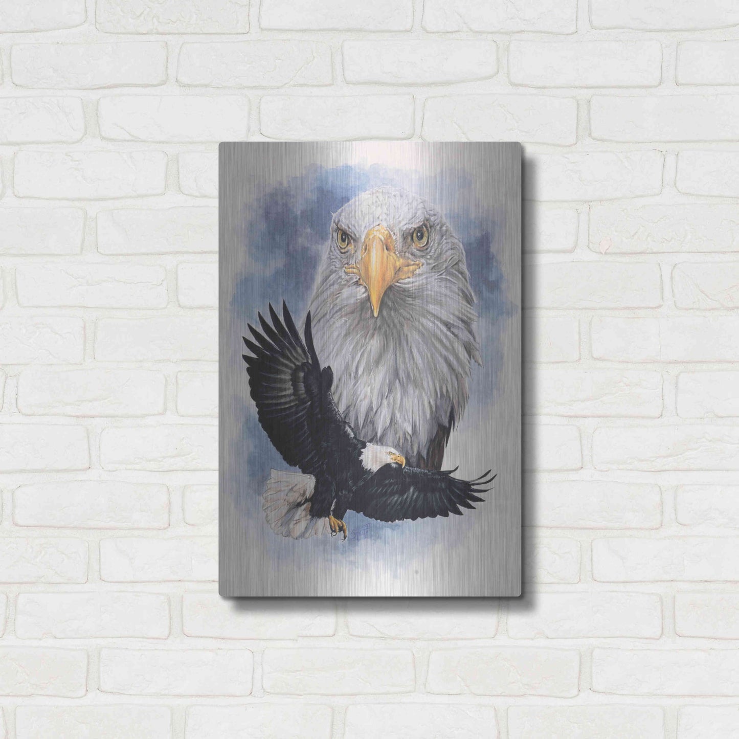 Luxe Metal Art 'Peerless' by Barbara Keith, Metal Wall Art,16x24