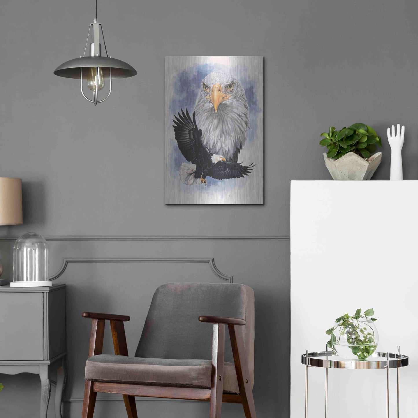 Luxe Metal Art 'Peerless' by Barbara Keith, Metal Wall Art,16x24