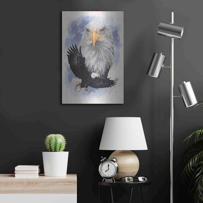 Luxe Metal Art 'Peerless' by Barbara Keith, Metal Wall Art,16x24