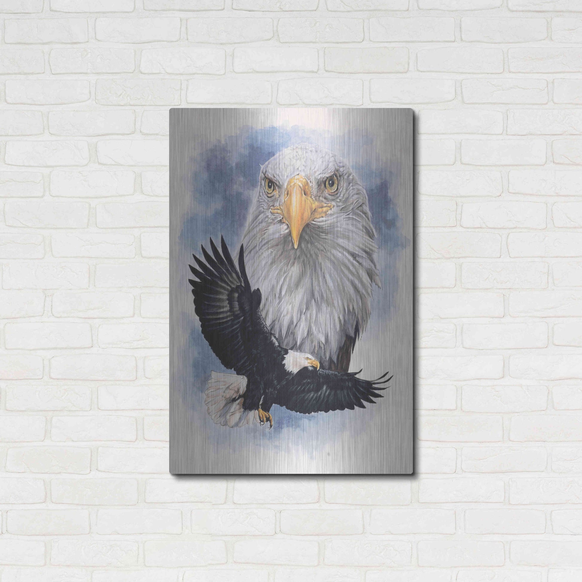 Luxe Metal Art 'Peerless' by Barbara Keith, Metal Wall Art,24x36