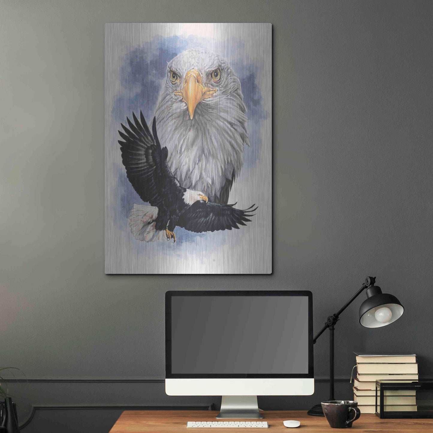 Luxe Metal Art 'Peerless' by Barbara Keith, Metal Wall Art,24x36