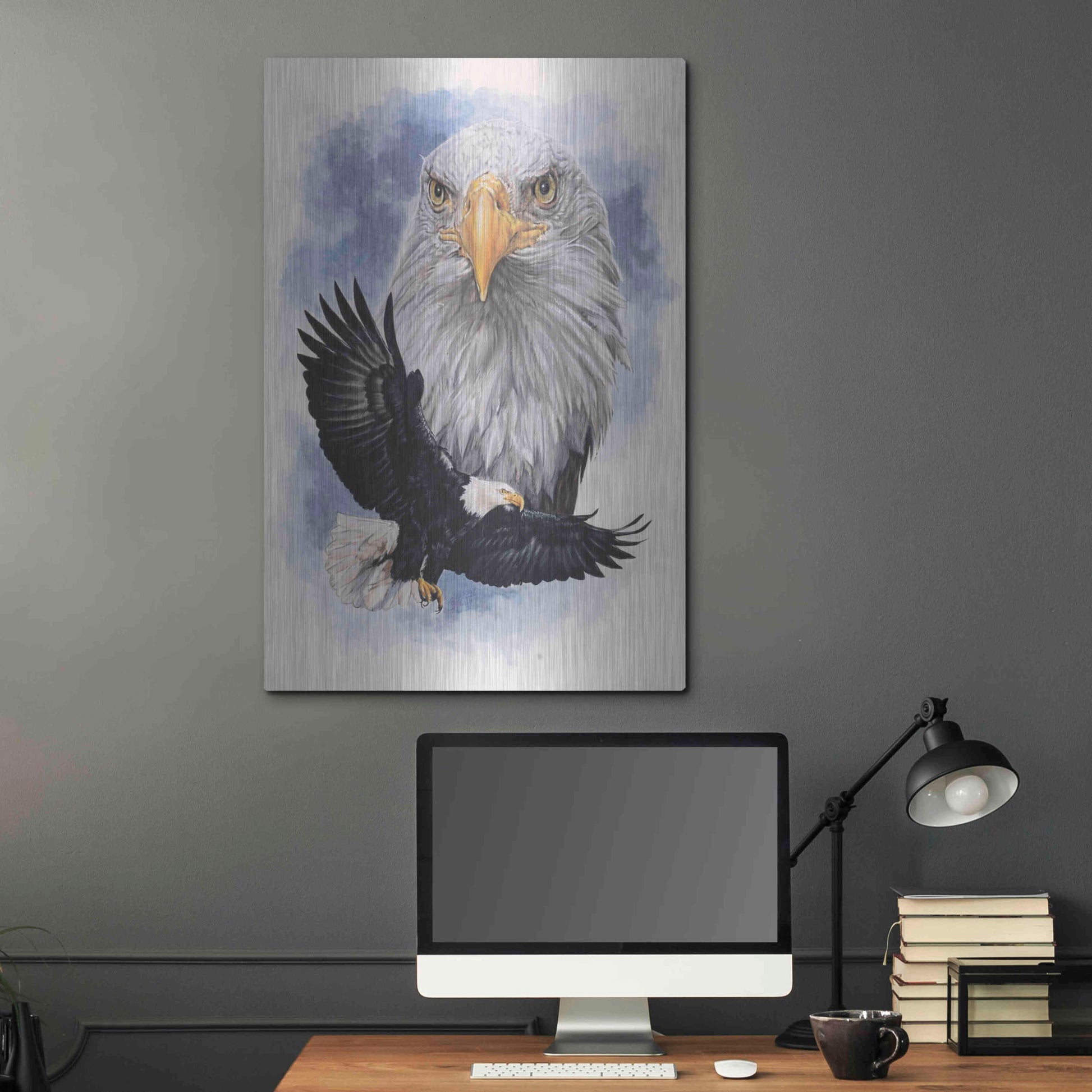 Luxe Metal Art 'Peerless' by Barbara Keith, Metal Wall Art,24x36