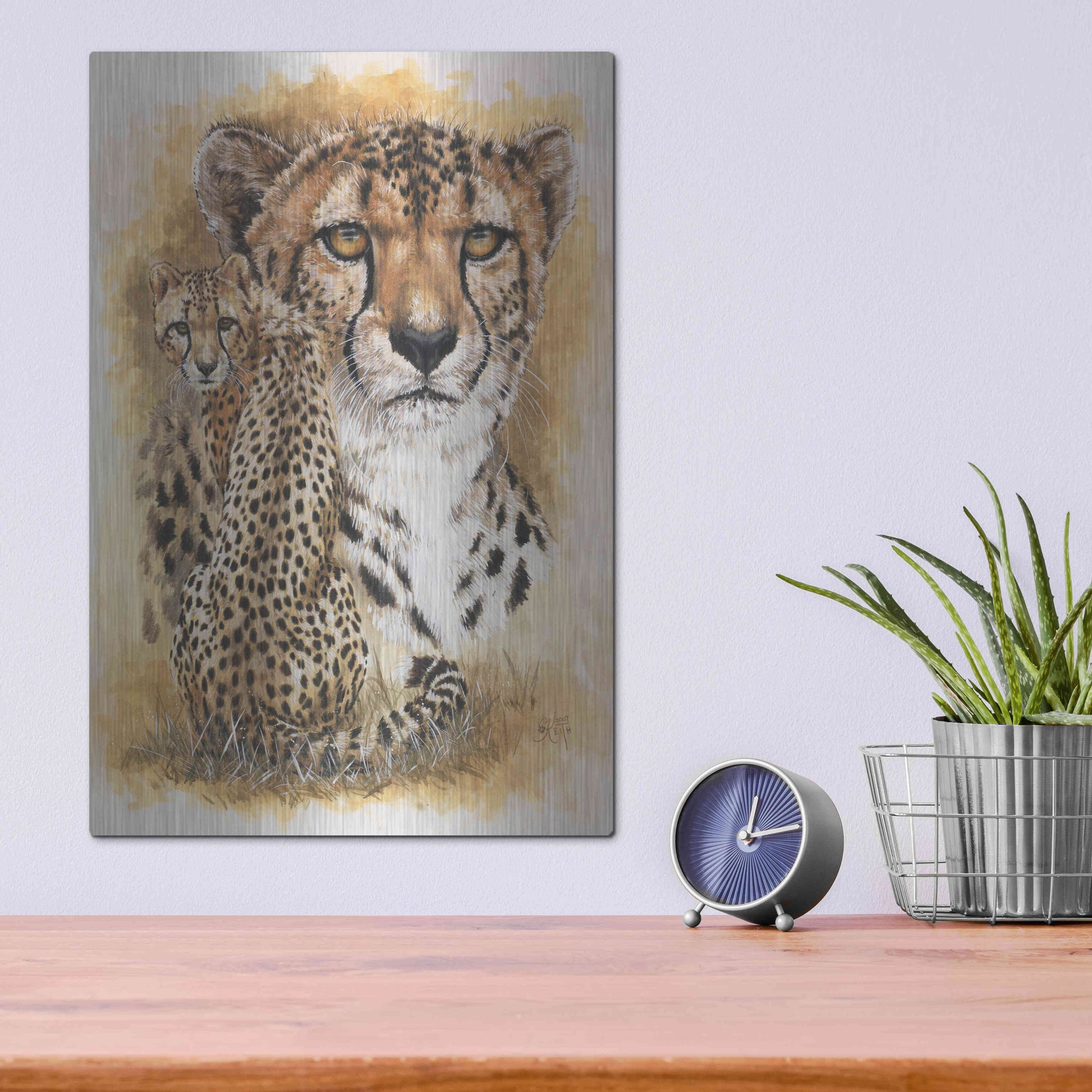 Luxe Metal Art 'Nimble' by Barbara Keith, Metal Wall Art,12x16