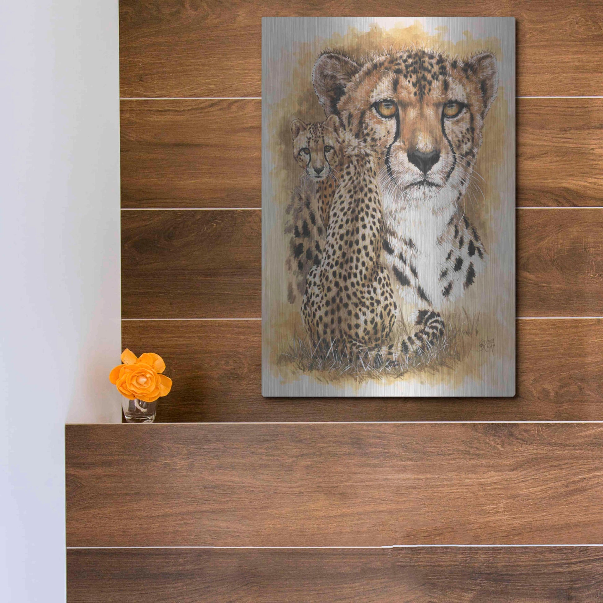 Luxe Metal Art 'Nimble' by Barbara Keith, Metal Wall Art,12x16