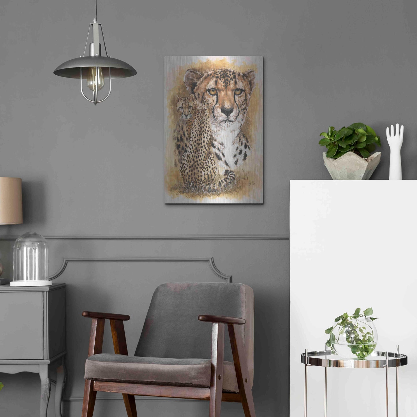 Luxe Metal Art 'Nimble' by Barbara Keith, Metal Wall Art,16x24