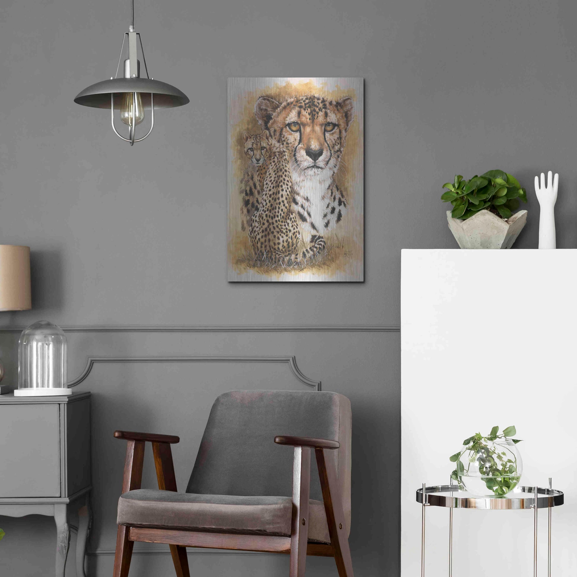 Luxe Metal Art 'Nimble' by Barbara Keith, Metal Wall Art,16x24