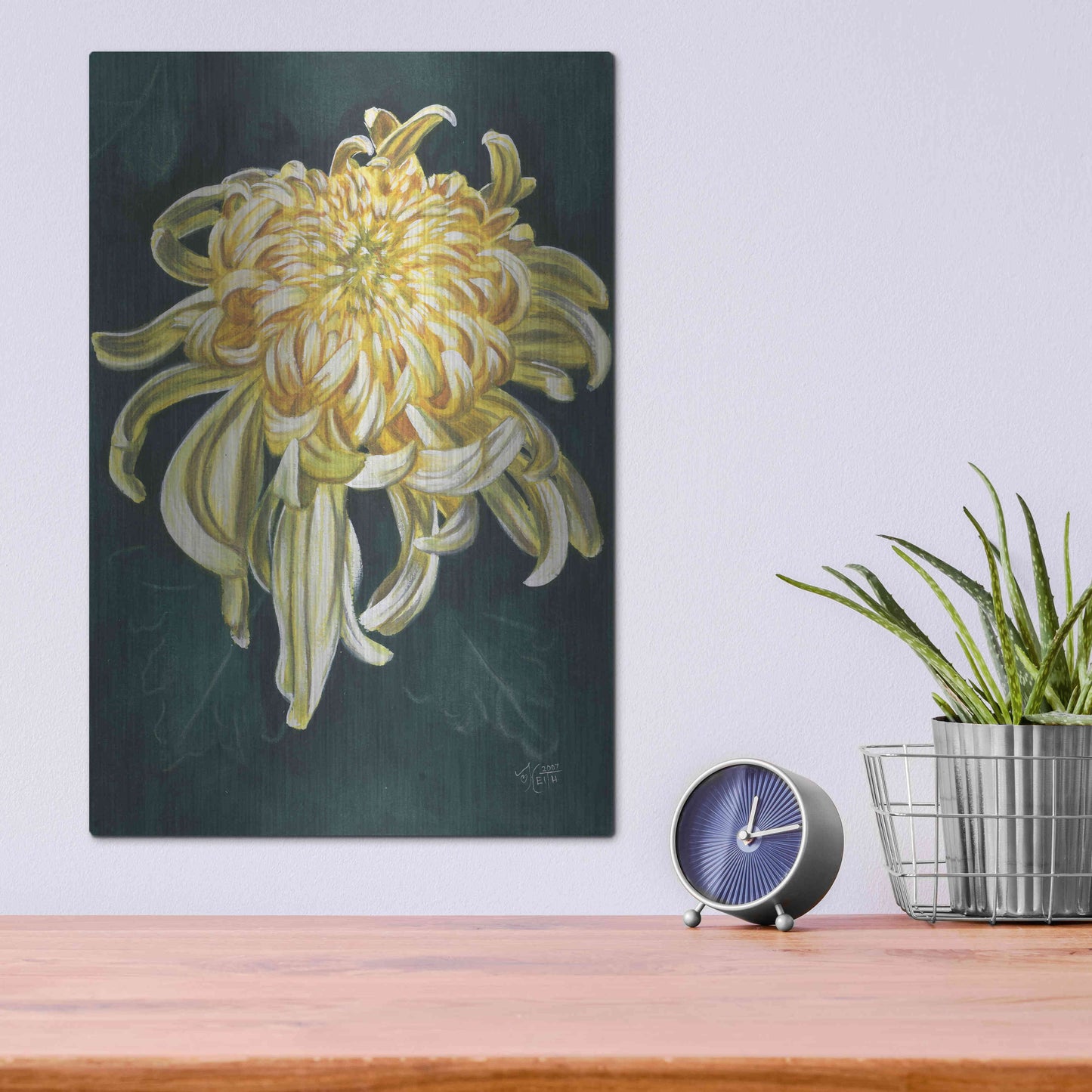 Luxe Metal Art 'Cheerfulness' by Barbara Keith, Metal Wall Art,12x16