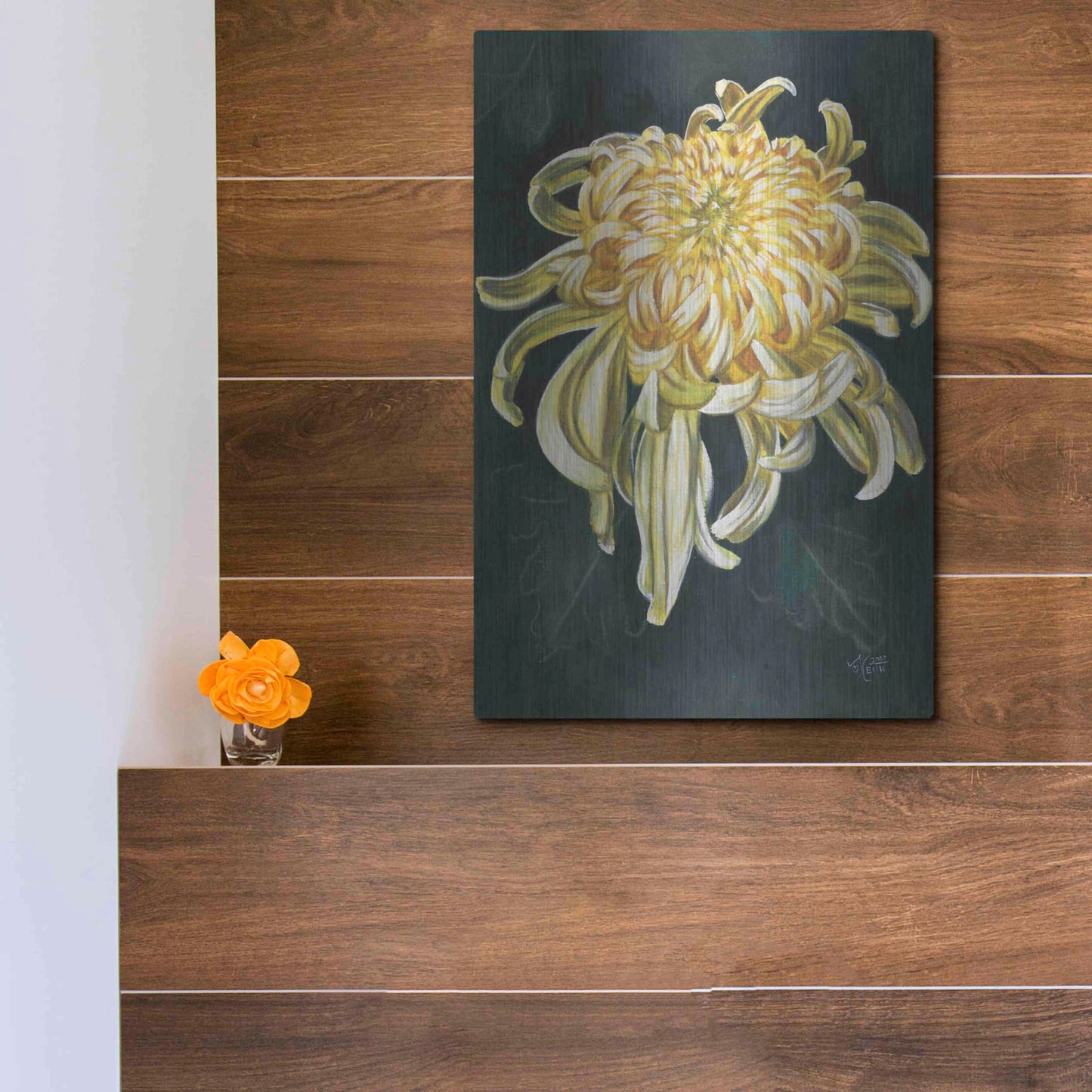 Luxe Metal Art 'Cheerfulness' by Barbara Keith, Metal Wall Art,12x16