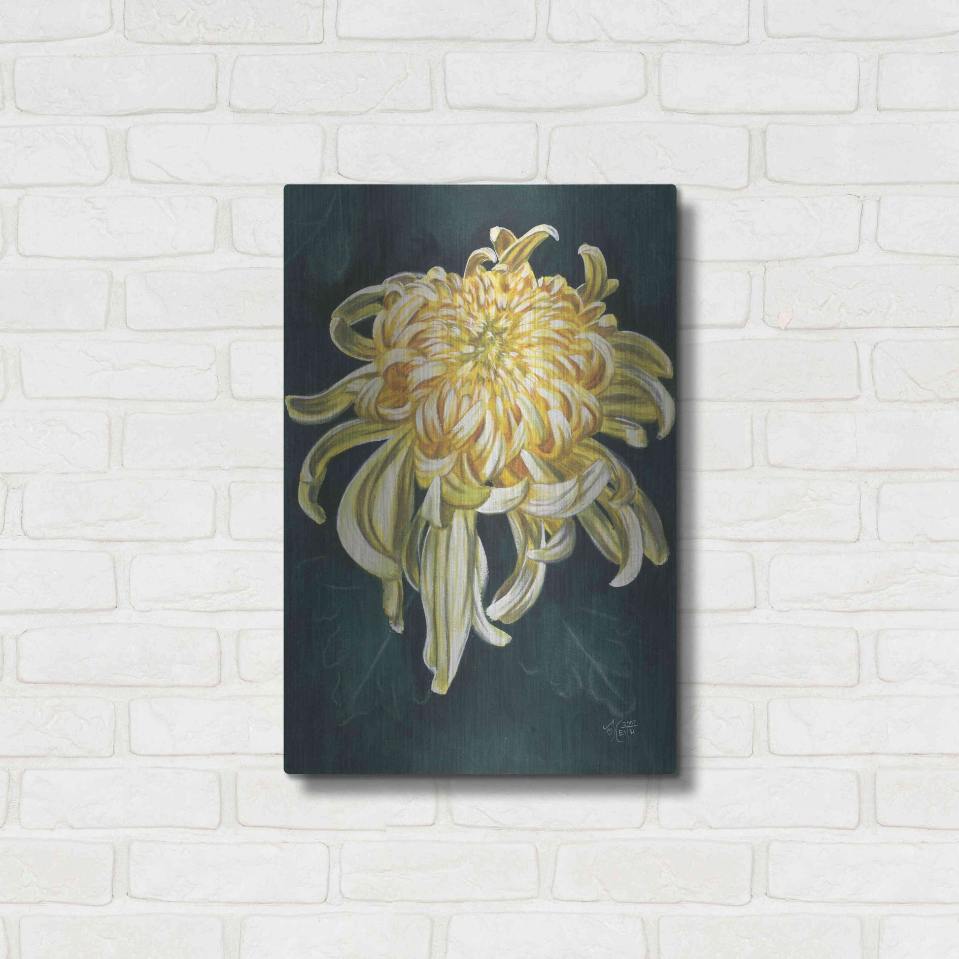 Luxe Metal Art 'Cheerfulness' by Barbara Keith, Metal Wall Art,16x24