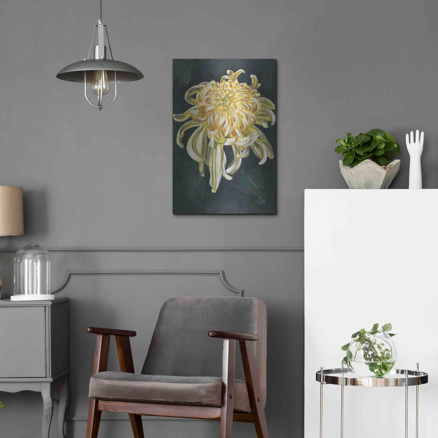 Luxe Metal Art 'Cheerfulness' by Barbara Keith, Metal Wall Art,16x24