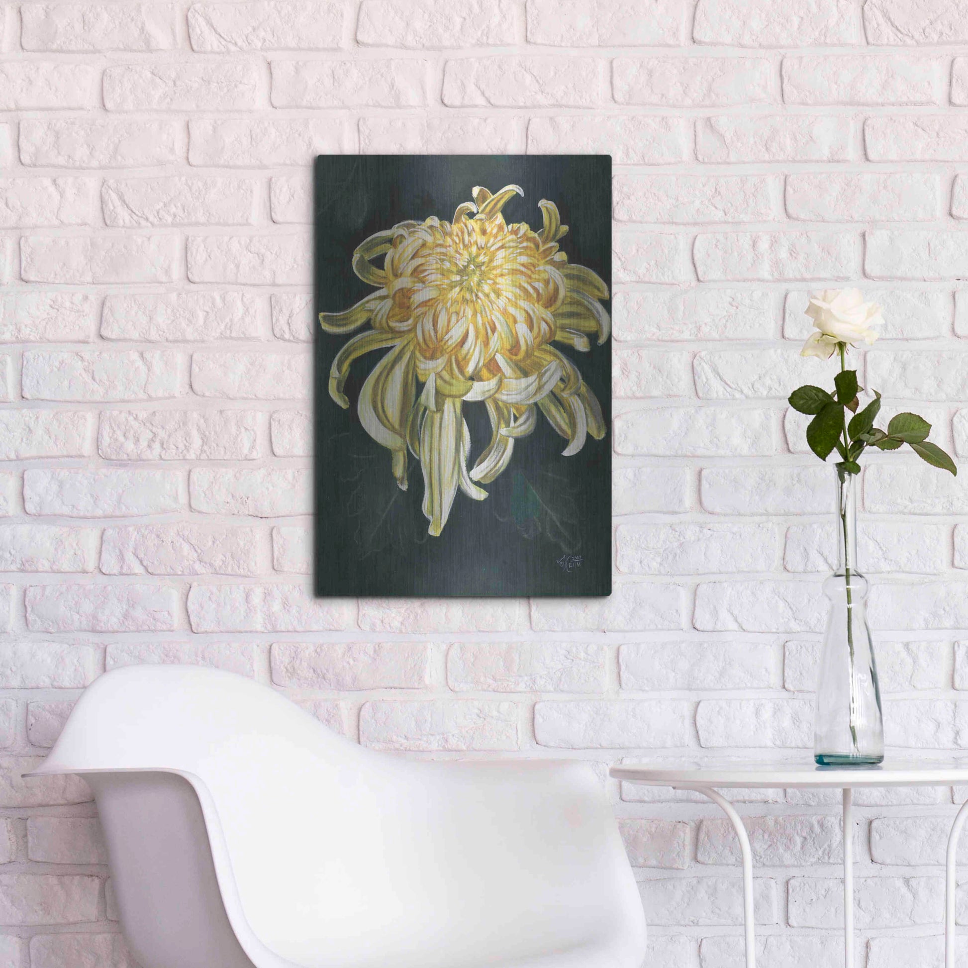 Luxe Metal Art 'Cheerfulness' by Barbara Keith, Metal Wall Art,16x24