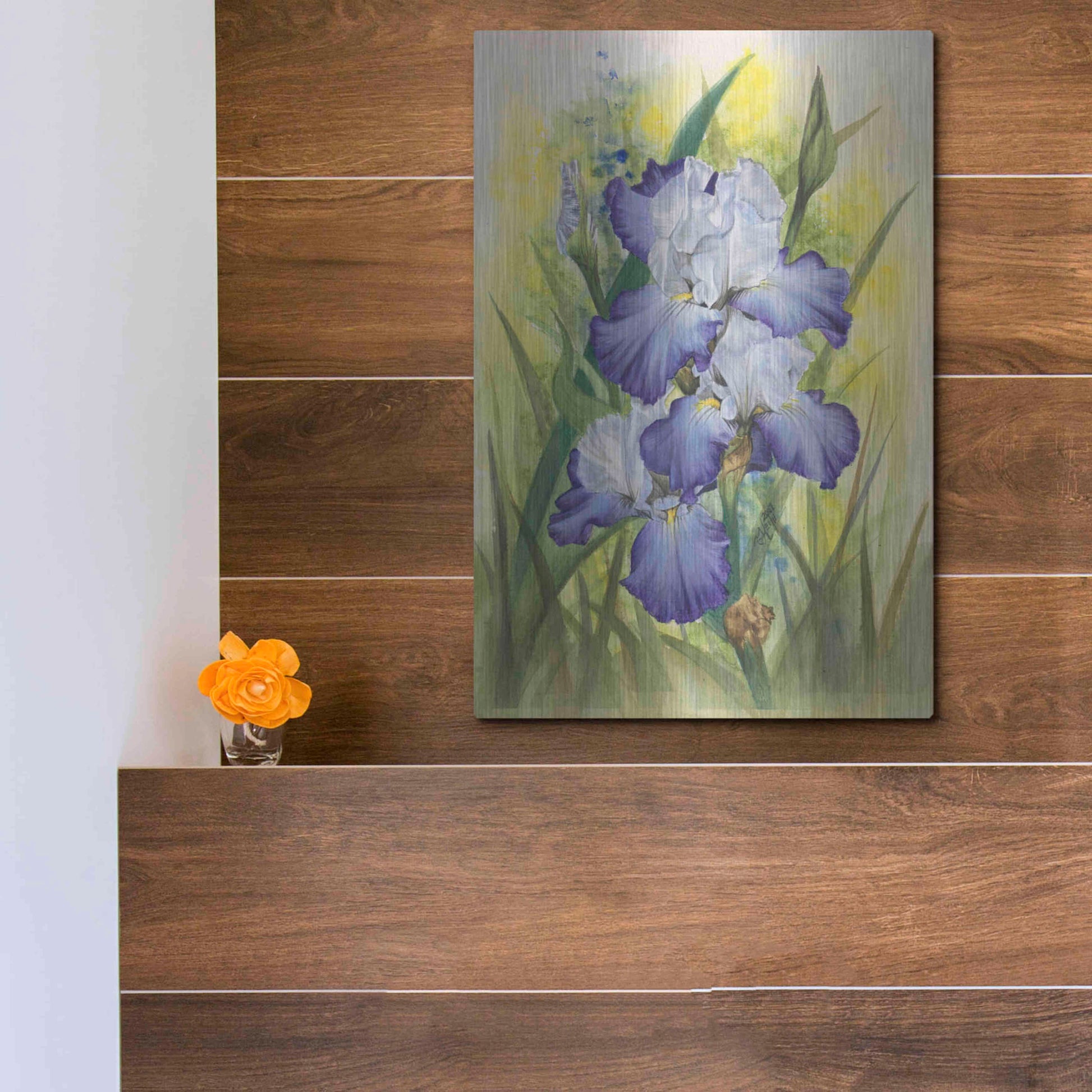 Luxe Metal Art 'Awake' by Barbara Keith, Metal Wall Art,12x16