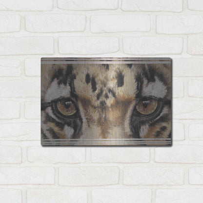 Luxe Metal Art 'Eye-Catching Clouded Leopard' by Barbara Keith, Metal Wall Art,16x12