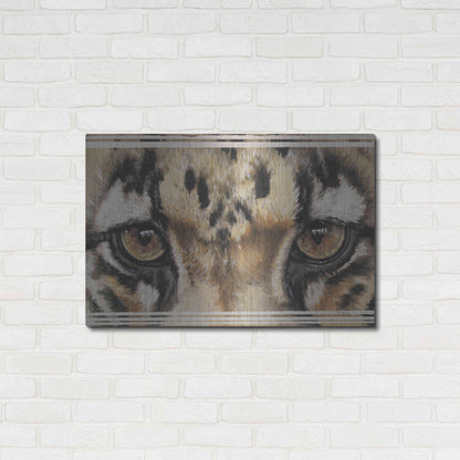 Luxe Metal Art 'Eye-Catching Clouded Leopard' by Barbara Keith, Metal Wall Art,36x24