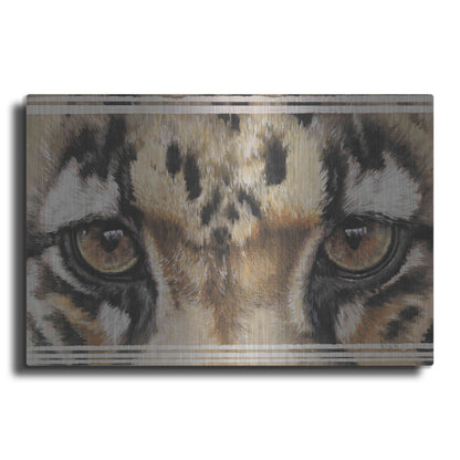 Luxe Metal Art 'Eye-Catching Clouded Leopard' by Barbara Keith, Metal Wall Art