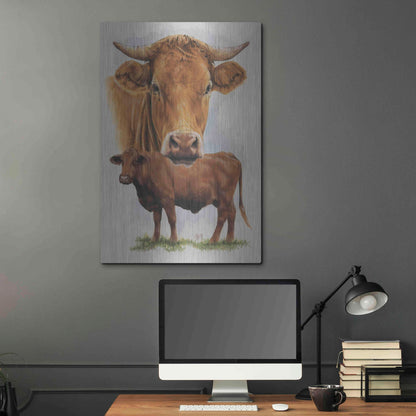 Luxe Metal Art 'Guernsey Cow' by Barbara Keith, Metal Wall Art,24x36