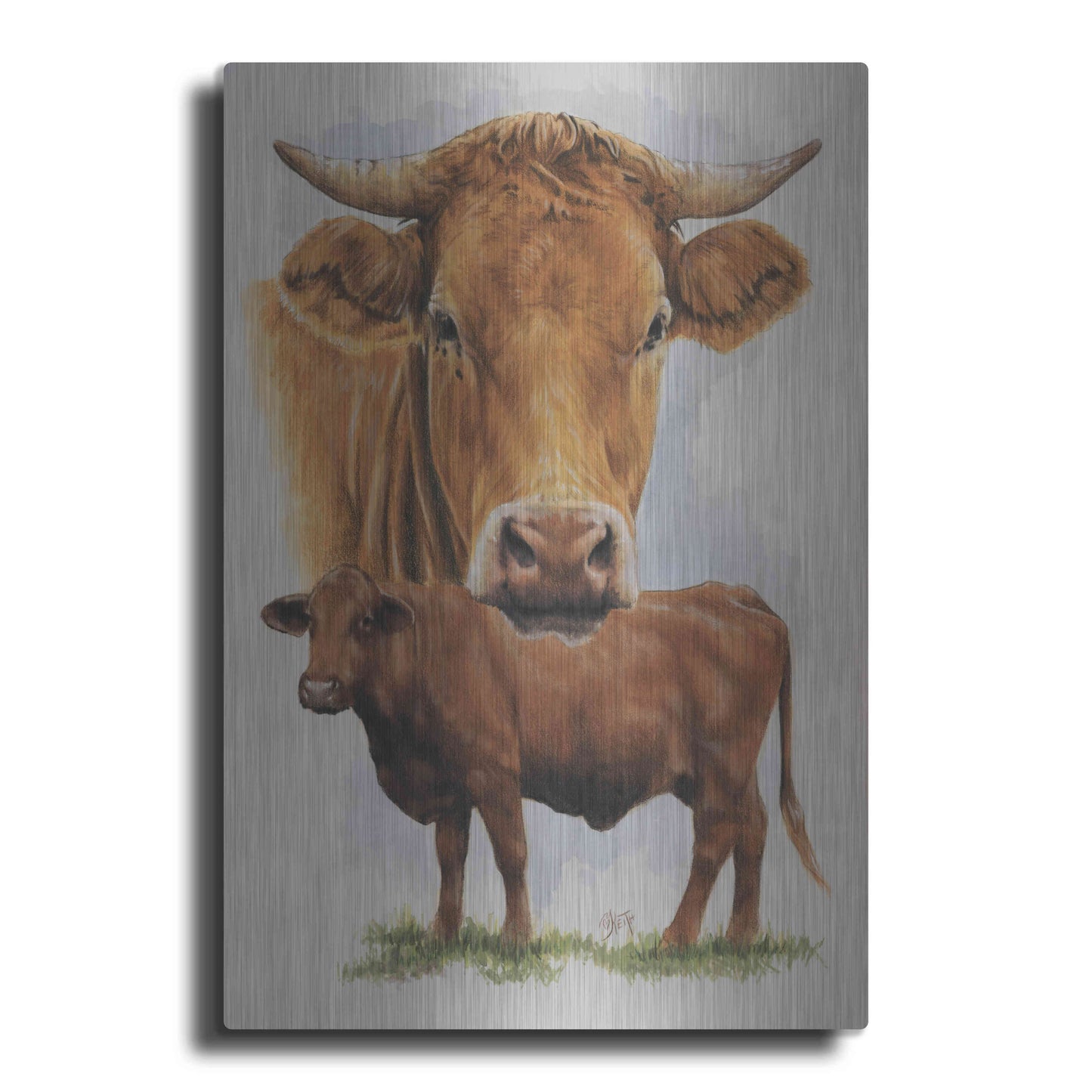 Luxe Metal Art 'Guernsey Cow' by Barbara Keith, Metal Wall Art