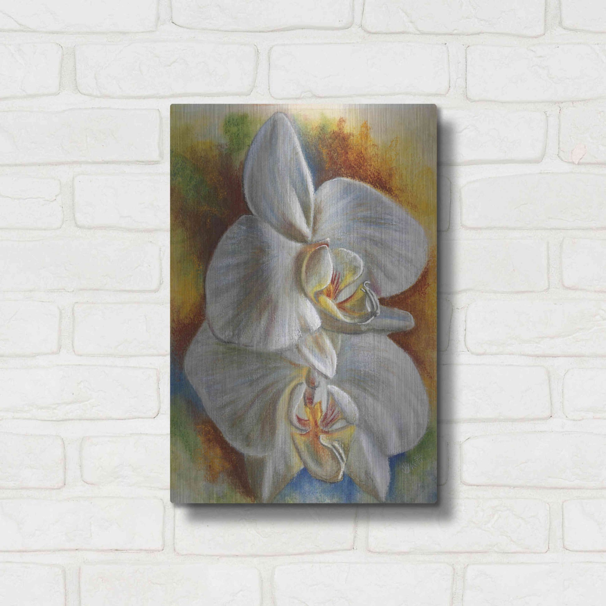 Luxe Metal Art 'Evening Orchid' by Barbara Keith, Metal Wall Art,12x16
