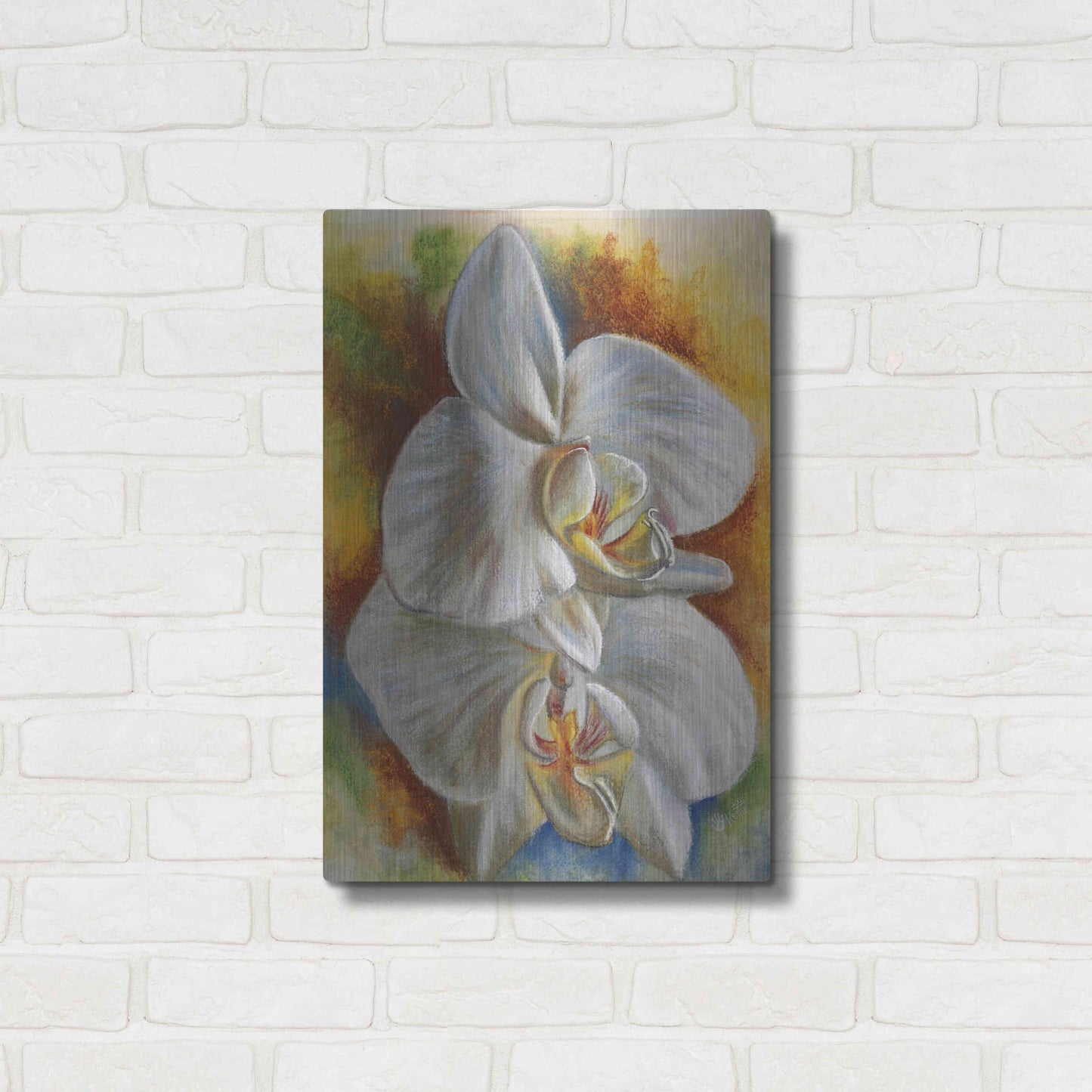 Luxe Metal Art 'Evening Orchid' by Barbara Keith, Metal Wall Art,16x24