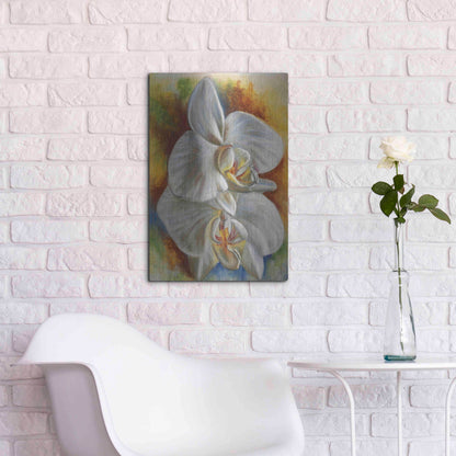 Luxe Metal Art 'Evening Orchid' by Barbara Keith, Metal Wall Art,16x24