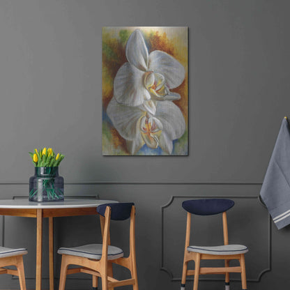 Luxe Metal Art 'Evening Orchid' by Barbara Keith, Metal Wall Art,24x36